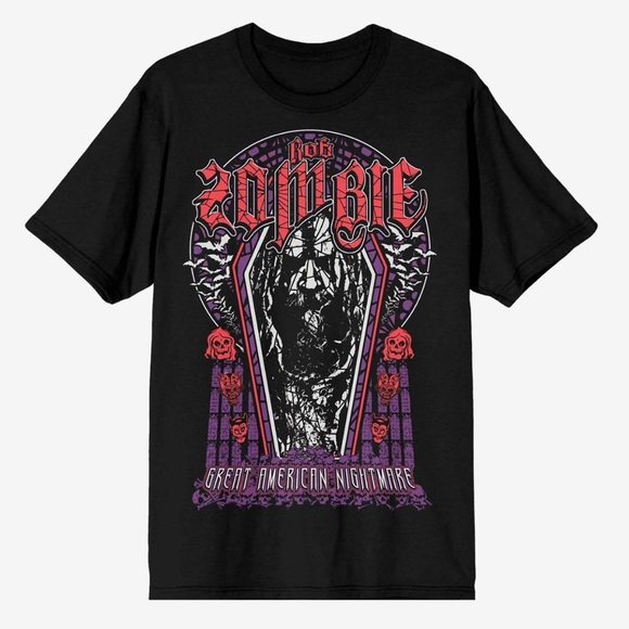 🆕 NWT Rob Zombie Stained Glass T-shirt size small Hot Topic 🎸 - Picture 1 of 7